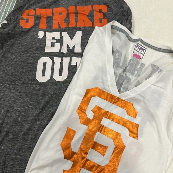 2 Victoria’s Secret MLB Giants shirts - Picture 1 of 5